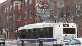 E B  CTA Rt # 78 /  Montrose bus. Feb 21st, 2019.