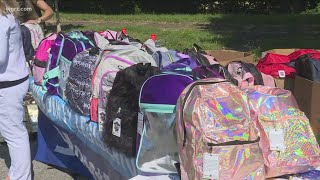 School supplies donated to students
