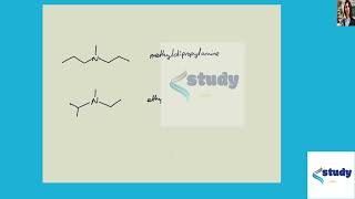understanding the common names of simple amines Write the common not systematic name of each organic
