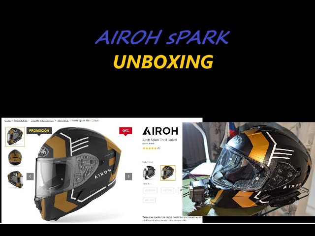 Casque Moto Intégral Airoh Spark Thrill - Gold Matt - S - Auto