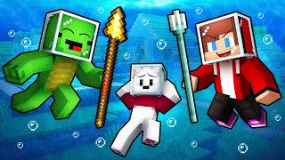 Mikey and JJ Maizen: Minecraft, But The Whole World is Underwater