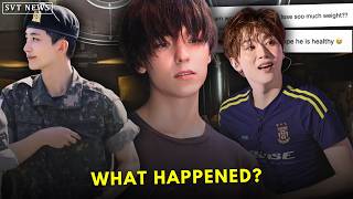 Details WEIGHT LOSS concerns, CONTROVERSIAL shirts, Jeonghan IS BACK, and more news... News