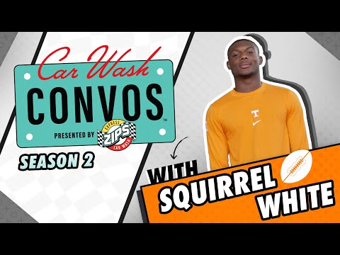 University of Tennessee Wide Receiver Squirrel White Featured in ZIPS "Car Wash Convos™"