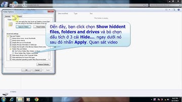 Hướng dẫn cách hiện file và folder bị ẩn trong Win 7