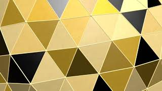 Shiny Metallic Black Gold Moving Triangle Grid Tile Shapes Graphic 4K Moving Wallpaper Backgrou