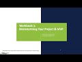 Social Entrepreneurship: Workbook 1 - Brainstorming Your Project & MVP