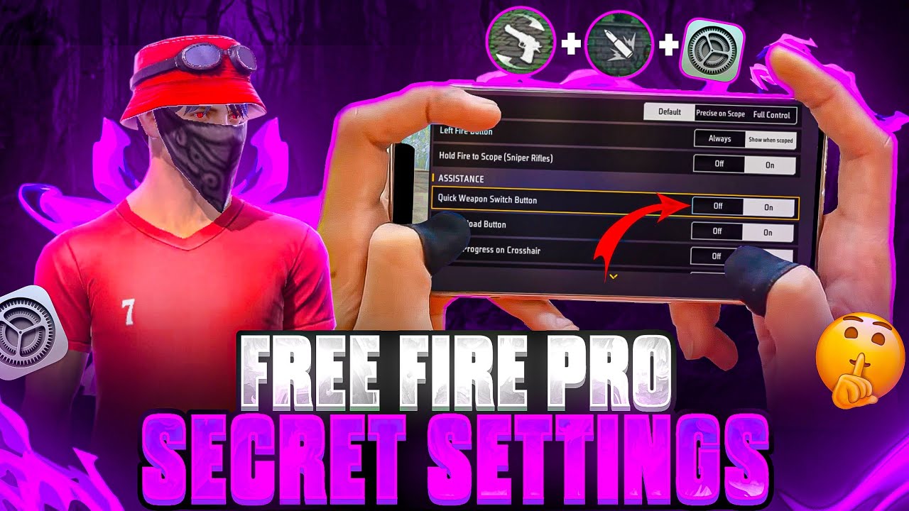 Free Fire [ Secret ] Pro Setting Sensitivity + Fire Button Size | New ...