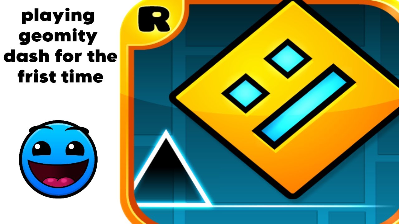 playing geometry dash for the Frist time on my channel - YouTube