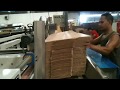 How machine to glue and folding carton // Automatic Folder Gluer for Corrugated Boxes