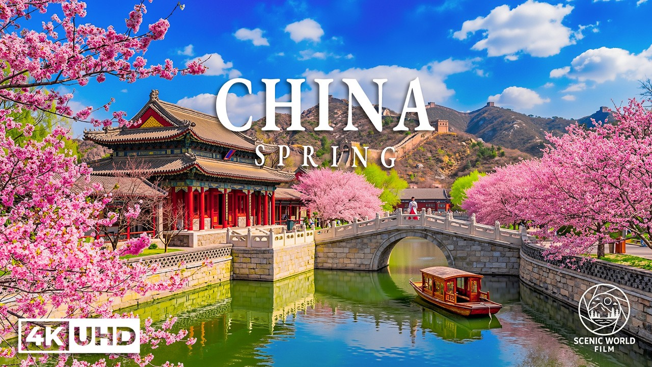 China Spring 4K - Beautiful Nature Film With Calming Music | 4K Ultra HD