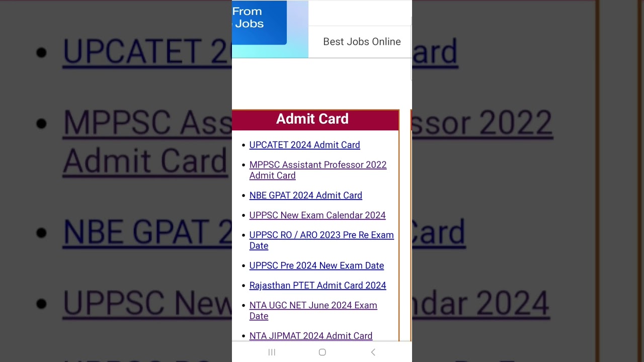 How To download GPAT Admit card 2024 ****####****
