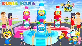 Yuta Mio Berenang Kolam Pororo Raksasa 3 Rasa Bayi Raksasa Potoro Marah 😱 | Sakura School simulator