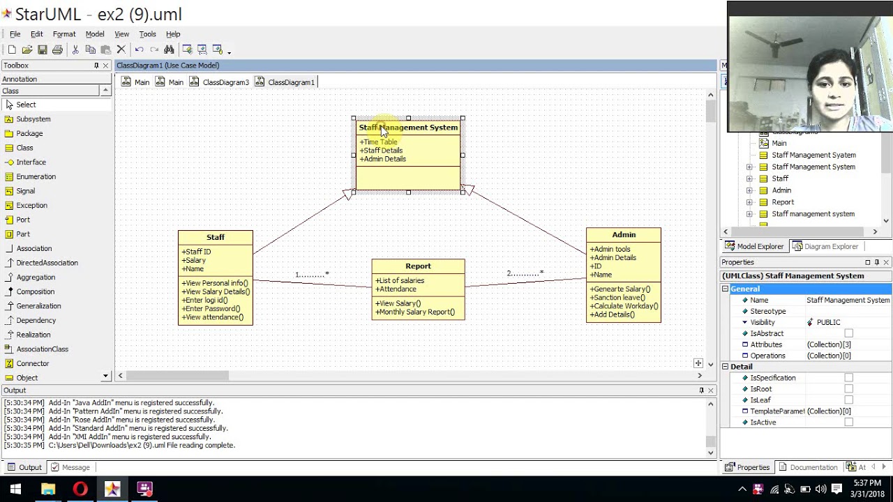 Диаграмма состояний в staruml