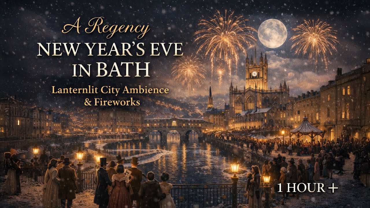 A Regency New Year’s Eve in Bath   Lantern Lit Winter City & Fireworks Ambience (1 Hour+)