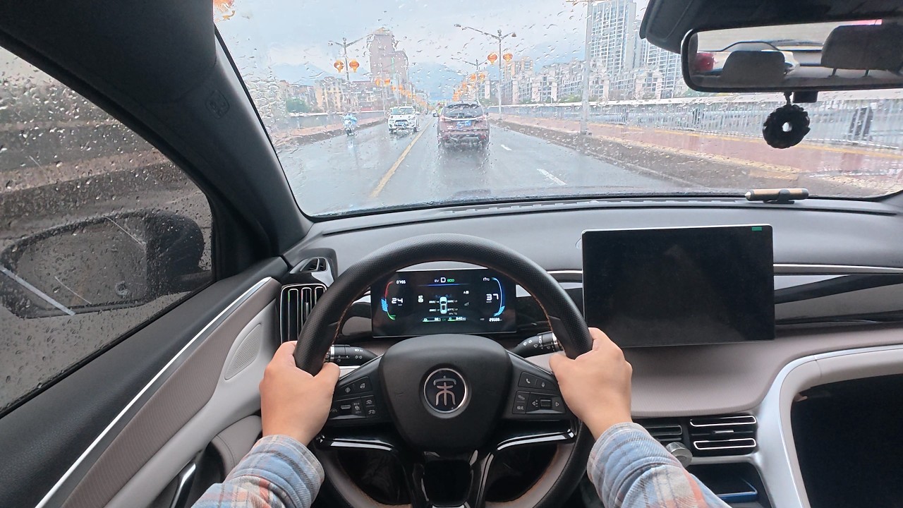 Rainy Morning Commute: Taking My Wife to Work | BYD Sealion 5 Dm-i | ASMR | POV Drive | Vol.16