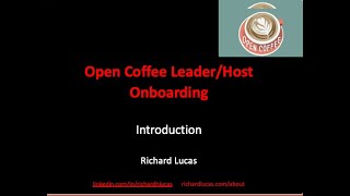 Open Coffee onboarding: Introduction + Hosting