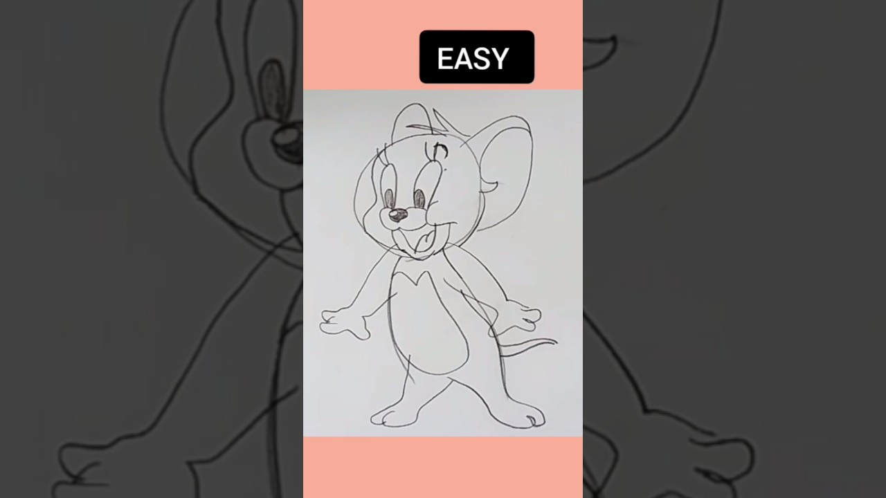 EASY Jerry the Mouse drawing/ Tom & Jerry Cartoon drawing