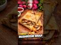 That CHEESE PULL though 🤤🧀Grilled mushrooms + spicy sauce = addiction 🔥 #mushroomwrap #cheesy #wrap
