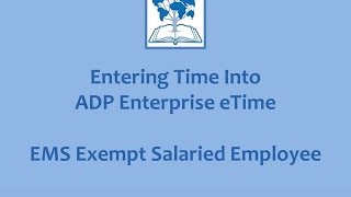 EMS Salaried Login and Time Entry - HTML