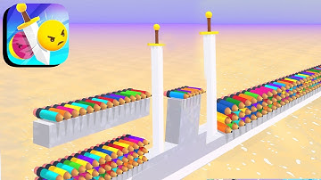 STACKY KNIFE ALL LEVELS GAMEPLAY ANDROID,IOS (LEVELS 11-13)