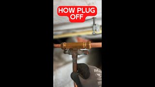 A plumber shows how to properly plug off a drinking water pipe #diyplumbing #diy