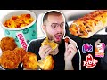 I Only Ate NEW Fast Food for 24 HOURS! Arby&#39;s Fried Mac ‘N Cheese Bites, Dunkin&#39; Loaded Hash Browns