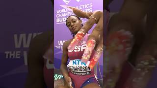 Sha’Carri Richardson amazing first run at the world championships 2023 Budapest Hungary