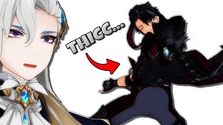 Wriothesley got BIG CAKES (THICC AF) 🍑🍑🍑 - Genshin Impact Wriothesley MMD