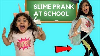 Slime school prank pretend play!! toy
