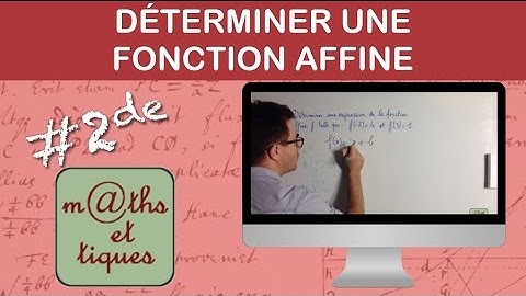 Déterminer une fonction affine avec le taux d