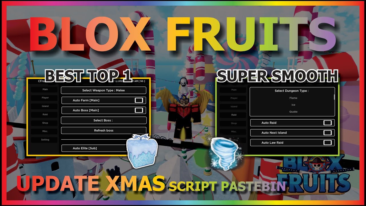 BLOX FRUITS Script Pastebin 2022 UPDATE XMAS AUTO FARM NEW AREA