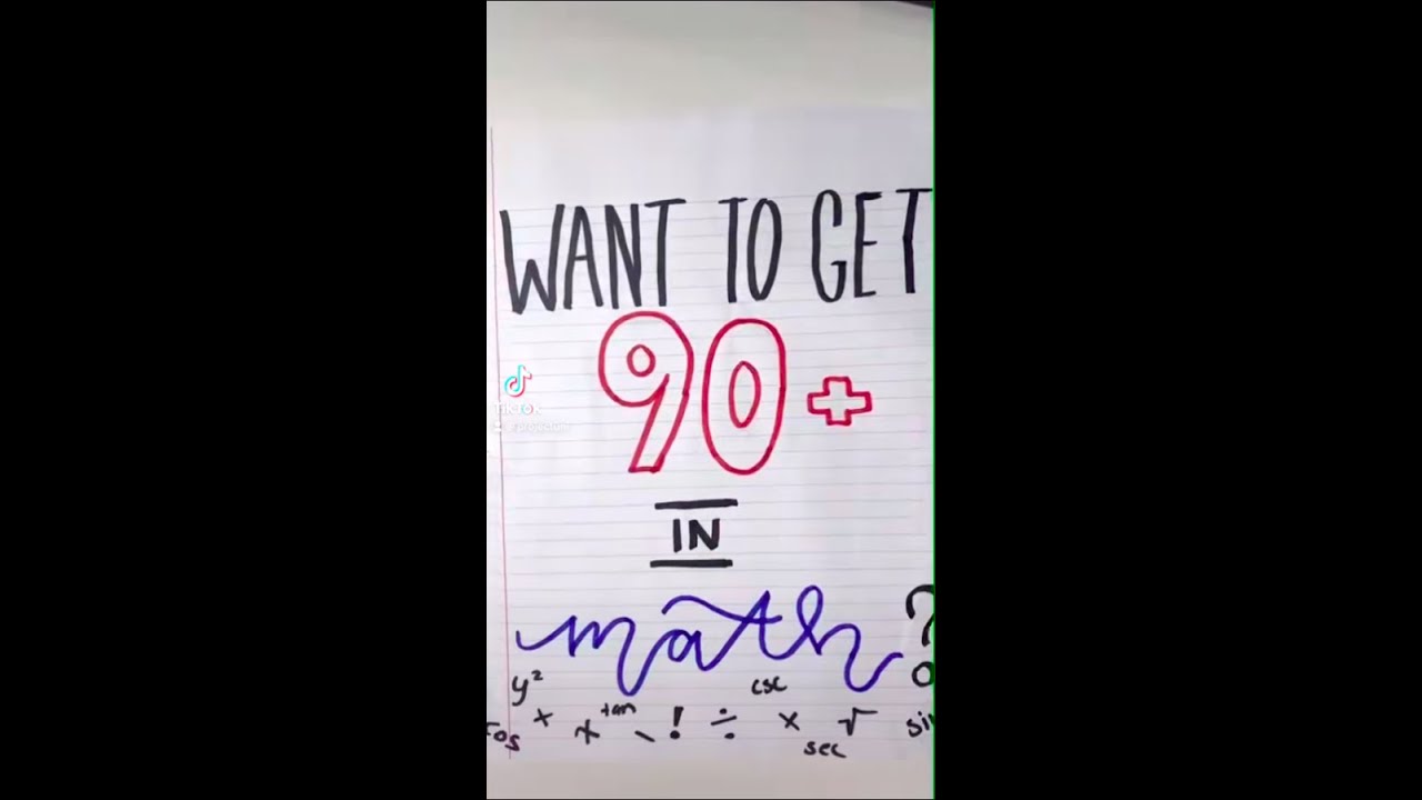 #shorts - How to Get 90s in MATH - YouTube