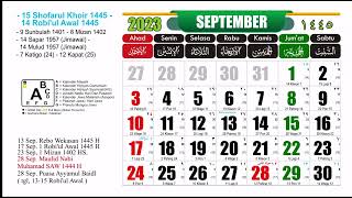 Kalender Bulan September 2023, Kalender 2023 Lengkap Jawa Dan Hijriah