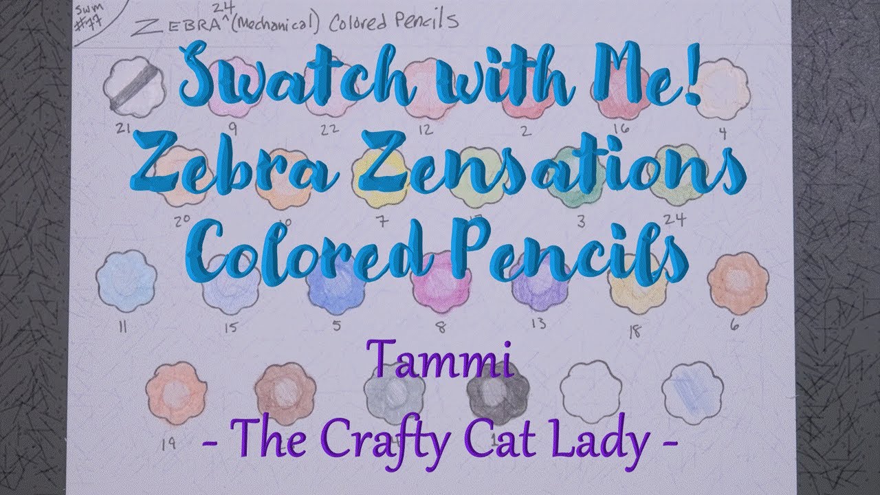 Swatch with Me! Zebra Zensations Colored Pencils