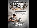 Excel proper function use for beginner #shorts