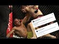 MMA Community reacts to Khabib Nurmagomedov  smashing Edson Barboza at UFC 219