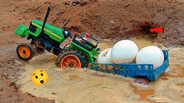 Diy tractor stuck in mud with Egg mini science project #part10। Diy tractor।