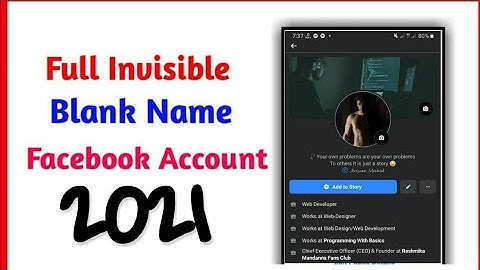 How to Make Full Blank ID on Facebook 2021 🔥 | How to Hide Name on Facebook | No Name Facebook ID