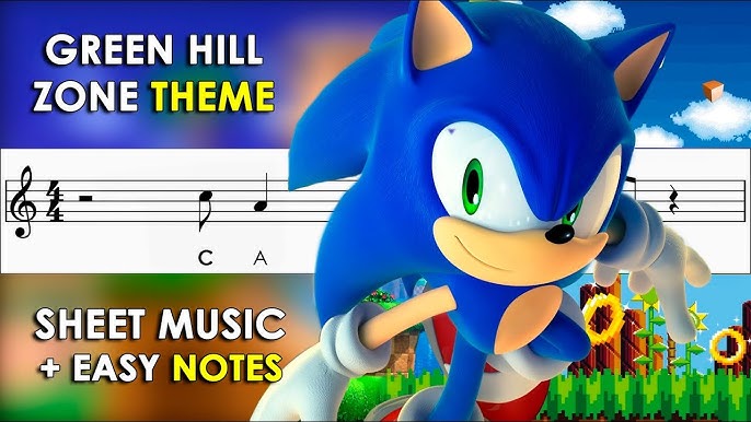 Partitura Sax Alto  Sonic the Hedgehog - Green Hill Zone 