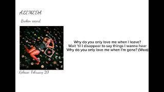 lyric Broken record by alemeda #lyrics 