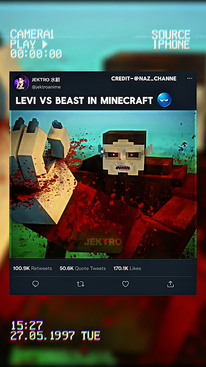 Levi vs Beast Titan in Minecraft 🥶☠️ put 2.5x || aot edits || #minecraft #attackontitanedit #shorts