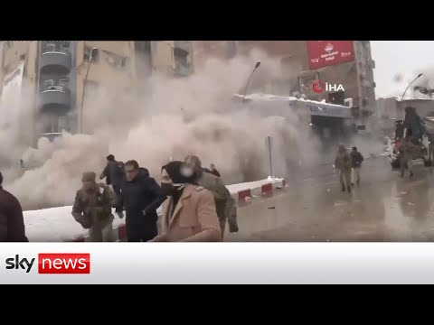 Turkey-Syria earthquake: Buildings crumble as deadly earthquakes hit.