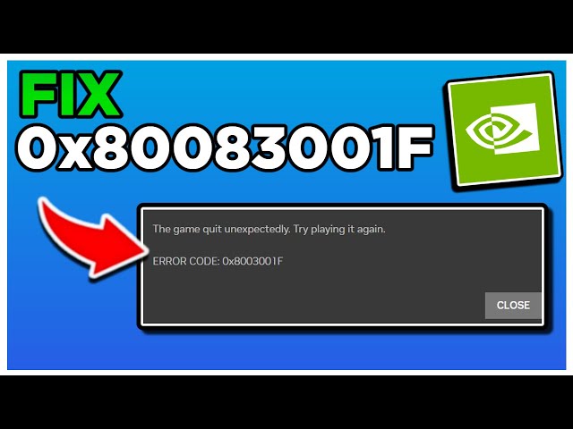 How to Fix Geforce Now Error Code 0x80083001f: Easy Methods 3 sddefault