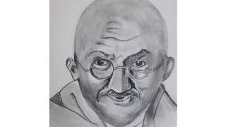 How to draw Gandhiji