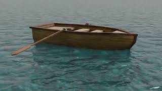 Low Poly 3D Rowboat Model - PBR Texture