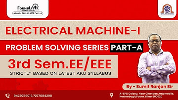 Electrical Machine-I #3rd #semester #ee #eee  Problem Solving Part-A