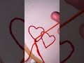 Dual colourful embroidery stich use in heart 💞 | easy | simple | #susbcribenow #likeandsubscribe