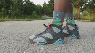 AIR JORDAN 7 'BARCELONA DAYS/BOBCATS' ON FEET ACTION!!!