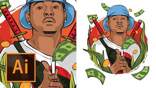 Vector Portrait in Adobe Illustrator | Speed Art