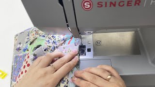 Look how beautifully these scraps are transformed using a sewing machine